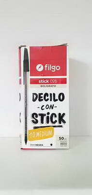 LAPICERA FILGO  NEGRA X 50