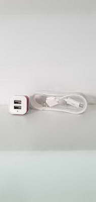 CARGADOR P / AUTO   2   PUERTOS U S B + CABLE  X 1