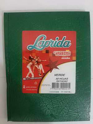 CUADERNO T / DURA ( VERDE ) RAYADO LAPRIDA X 50 HOJAS