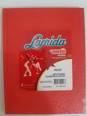 CUADERNO T / DURA  ( ROJO ) CUADRIC LAPRIDA  X 50 HOJAS