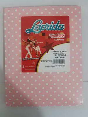 CUADERNO T/ D LUNARES ( ROSA ) RAYADO ( BULTO X 60 ) X 50 HOJAS