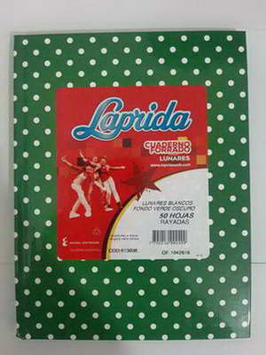 CUADERNO T/ D LUNARES ( VERDE ) RAYADO  X 50 HOJAS