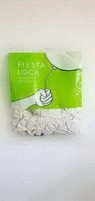 GLOBO F / LOCA. LISO 9  ( BLANCO )  X 50 