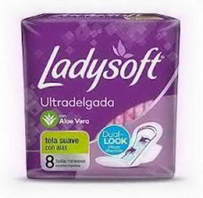 LADYSOFT U / FINA TELA SUAVE ( VIOLETA ) ( BULTO X 40 ) X 8