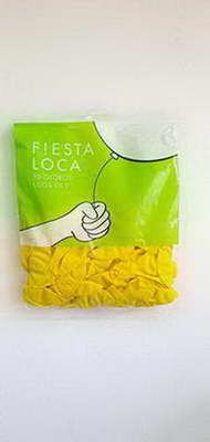 GLOBO F / LOCA. LISO 9  ( AMARILLO )  X 50