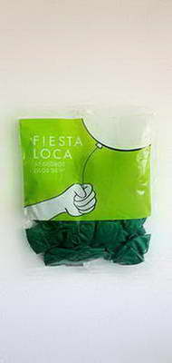 GLOBO F / LOCA. LISO 9  ( VERDE OSCURO )  X 50