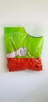GLOBO F / LOCA. LISO 9  ( NARANJA )  X 50