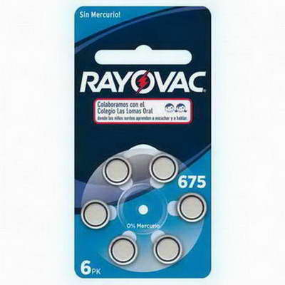 PILA  RAYOVAC L675-6LAZM AUDIFONOS X 6