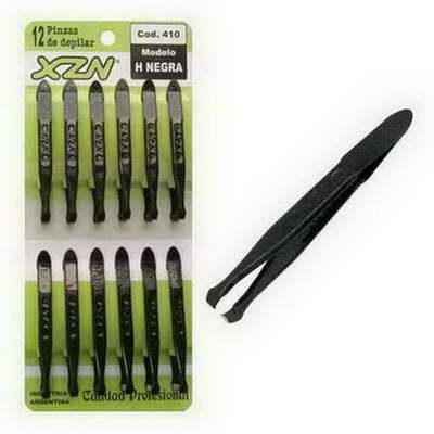 PINZA DE DEPILAR ( XZN ) NEGRA ( BULTO X 96 ) X 12