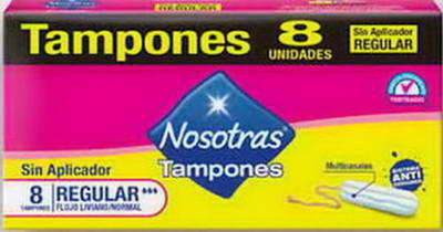 TAMPONES NOSOTRAS MEDIANO ( BULTO  X 12 ) X 8 U