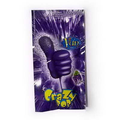 FUN CRAZY CHUPETIN- UVA  ( DEDO OK )  X 10