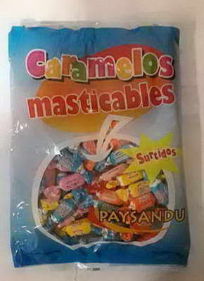 P CARAMELOS PAYSANDU MASTICABLES ( BULTO X 25 ) X 100 U