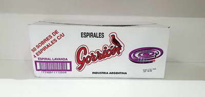 ESPIRAL.GORRION LAVANDA ( X 25 CAJAS ) X 50