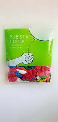 GLOBO F / LOCA.  LISO 9  ( TODOS LOS COLORES ) X 50
