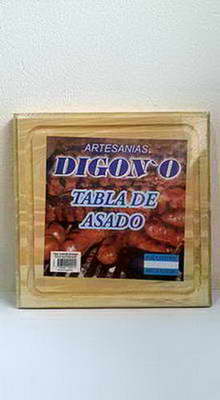 M PLATO ( MADERA ) PARA ASADO CUADRADO X 25 CM X 1