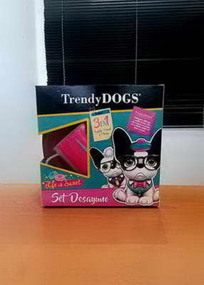 SET TRENDYDOGS ( PLATO + BOWL + TAZA )  X 1