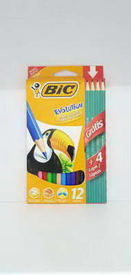 LAPIZ  BIC COLOR  EVOLUTION  X 12 + 4