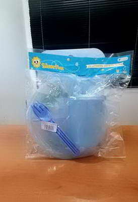 SET BABY ( PLATO 3 DIVICIONES-VASO PICO-CUBIERTOS ) COD 462 X 1