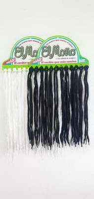 CORDONES  ( BLANCO Y NEGRO ) X 12 X 110 CM