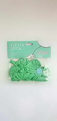 GLOBO F / LOCA PASTEL 10   ( VERDE )  X 25
