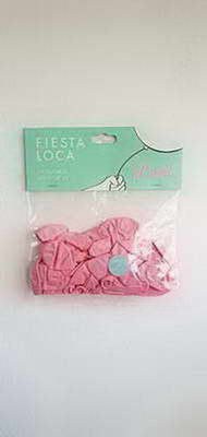 GLOBO F / LOCA PASTEL 10   ( ROSA ) X 25
