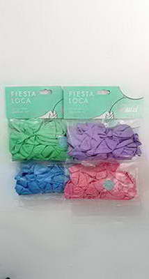 GLOBO F / LOCA PASTEL 10     ( TODOS LOS COLORES ) X 25