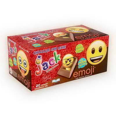 F JACK LECHE EMOJI 20 X 14 G  X 1