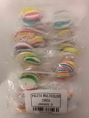 P CHUPETIN PALETA MULTICOLOR CHICA X 25 UNI