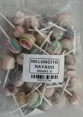 P CHUPETIN MELONCITO RAYADO ( BULTO X 18 ) X 30 UNI