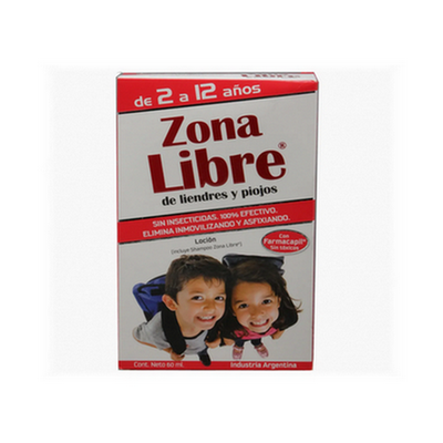 ZONA LIBRE LOCION + SHAMPOO ( ROJO ) X 60 ML