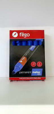 MARCADOR FILGO PERM P/ REDONDA ( AZUL )  X 12 U
