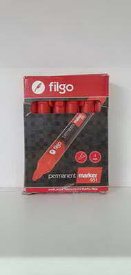 MARCADOR FILGO PERM P/ REDONDA ( ROJO )   X 12 U