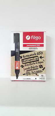 MARCADOR FILGO PERM P/ BISELADA ( NEGRO )( BULTO  X 12 ) X 12 U