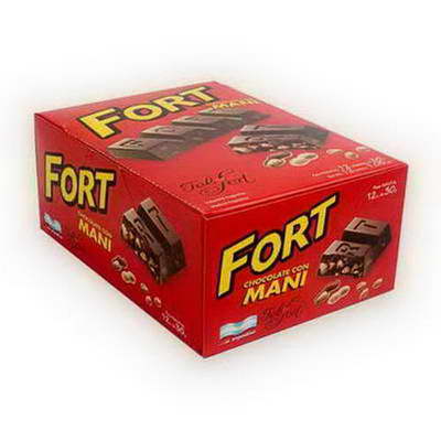F FORT CHOCOLATE CON MANI 12 X 30 G   X 1