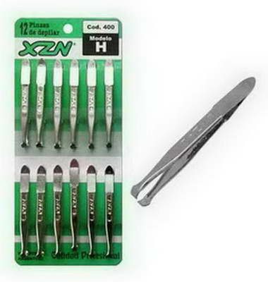 PINZA DE DEPILAR ( XZN ) PLATEADA X 12