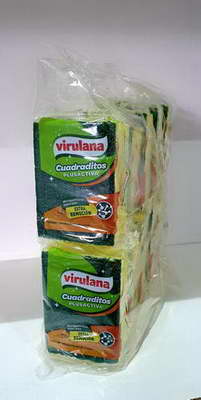 ESPONJA VIRULANA CUADRADITOS ( BULTO X 96  ) X 1